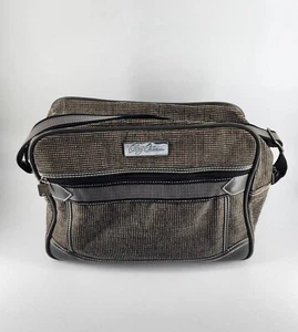 Oleg Cassini Grey And Black Tweed Tote Bag With Adjustable Shoulder Strap - Picture 1 of 19