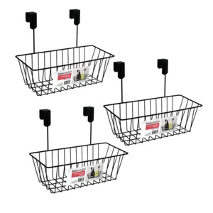 3x Boxsweden 28cm Wire Door Hanging Basket/Storage/Organiser/Rack/Caddy Assrted - Picture 1 of 6