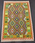 Multicolour Handmade Afghan/Turkish Kilim Rug, Wool Rug, Size 192X132 Cm