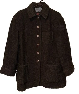 Chaqueta de Lana Colección Bromley De Colección Eslovaquia Invierno Mujer’s Talla 6 Marrón Palomitas de Maíz - Imagen 1 de 11