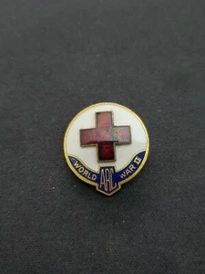 WW2 American RED CROSS ARC World War II Brooch Lapel Hat Pin Claspback Badge AW - Picture 1 of 2