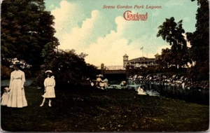 Postcard Gordon Park Lagoon Cleveland Ohio OH Posted 1913 - Picture 1 of 2
