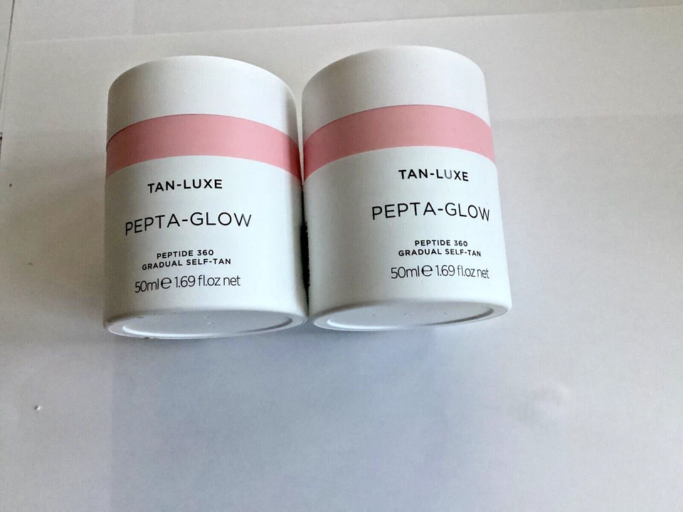 TAN LUXE Tan-Luxe Pepta-Glow Peptide 360 Gradual Self-Tan 50ml DUO Daily Moisturiser New