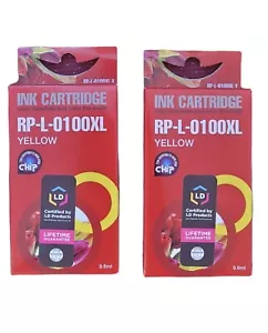 2-UNBRANDED ink cart RP-L-0100XL YELLOW 9.6ml for various Lexmark - Picture 1 of 2