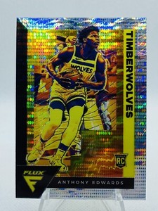 Anthony Edwards 2020-21 Flux Silver Pulsar Prizm RC Rookie Card #202