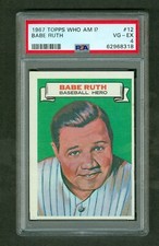 Babe Ruth 1967 Topps Who Am I? #12 PSA 4 VGEX No Creases OC
