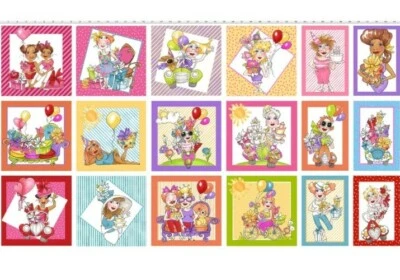 Loralie Designs - Its A Party Quilting Panel  - Birthday Cake, Presents, Balloon - Image 1 of 4