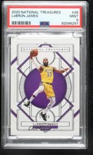2020-21 Panini National Treasures 18/99 LeBron James #26 PSA 9 MINT
