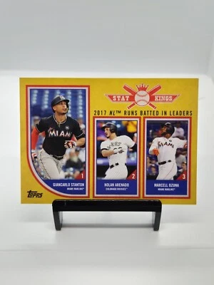 2018 Topps Big League Stat Kings NL RBIs Stanton Arenado Azuna #309 - Image 1 of 2