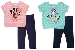Disney ☆ Minnie Mouse Baby Girls' 2 Piece Top & Jeggings Set ☆Sizes 0-12 months - Picture 1 of 5