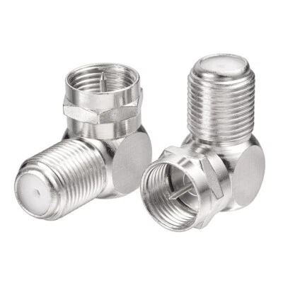 10x SAT F Male/Female 90° Adapter for TV Cable Connector Antenna Cable Satellite - Image 1 of 4