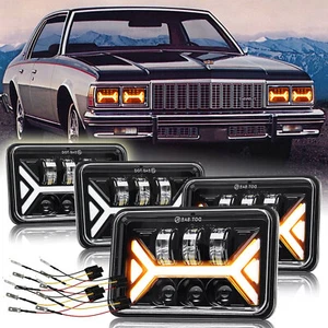 Faros LED Hi/Lo H4651 DRL de 4x6 pulgadas 4 piezas para Chevrolet Caprice 1977 a 1986 - Imagen 1 de 20