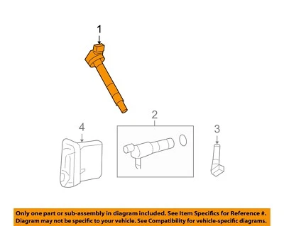 Sistema de encendido eléctrico TOYOTA OEM 06-23 4Runner - Bobina de encendido 90919A2005 Foto 1 de 2