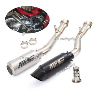 Silenciador de escape trasero tubo medio sistema 61 mm para Honda CBR650F CBR650R 2014-2024 Foto 1 de 4
