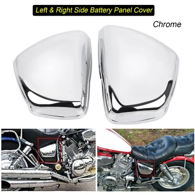 For Yamaha XV 700 750 1000 1100 Virago 84-UP Right Left Side Panel Cover Chrome — 第 1/4 张图片