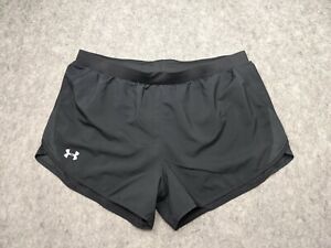 Under Armour Shorts Womens Extra Large Black Lined Athletic Running Inner Pocket