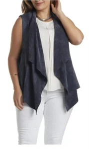 NWT Plus Size Tart Collections Blue Vest Size 2X Retail $174 - Picture 1 of 5