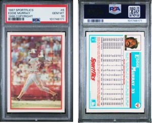 1987 SPORTFLICS #6 EDDIE MURRAY '86 COPYRIGHT PSA 10 POP 1 101748171 - Picture 1 of 1