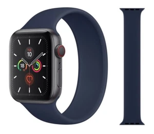 Original Apple Solo Loop Armband 38/40/41mm Größe 4 Deep Navy Sehr Gut - Zdjęcie 1 z 1
