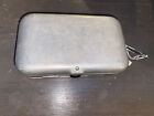 Vintage Etched fly fishing METAL TACKLE BOX Small Inserts Fly lot meadow brook