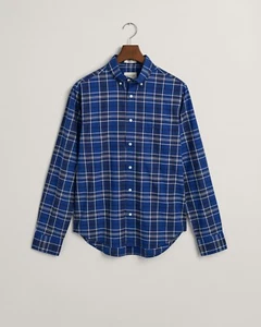 Camisa GANT Para Hombre Azul Popelina Cómoda Manga Larga Minorista $130 Talla 2XL NUEVA SIN ETIQUETAS - Imagen 1 de 3
