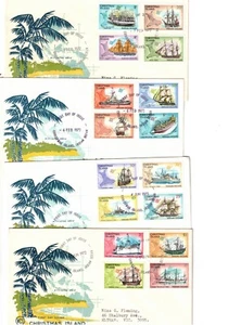 CHRISTMAS ISLAND 1972/3 Ships on WCS FDCs, cds XMas Is (4 covers) - Bild 1 von 1