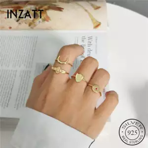 925 Sterling Silver Resizable Ring Moon Star - Picture 1 of 14