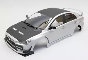 1/10 BODY Shell MITSUBISHI LANCER EVO X VOLTEX Body 200mm *FINISHED* -SILVER BH- - Picture 1 of 23