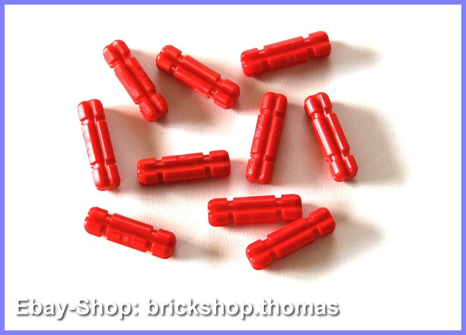 Lego Technic 10 x Kreuzstangen Achsen rot - 32062 - Axle 2 Notched Red - NEU/NEW - Bild 1 von 1