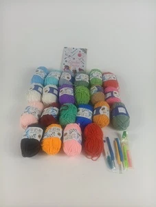 Lot of 22 balls of yarn for granny squares Crochet Instruction Books & Tools - Picture 1 of 11