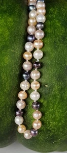 SCHMUCK-STCK Süßwasserperle PERLEN KETTE COLLIER multi Magnetschloss  45cm A - Picture 1 of 1