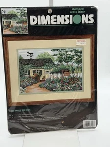 Vintage 1995 Dimensions Cross Stitch COTTAGE HERBS New 16x11 #3152 - Picture 1 of 2