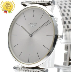 *EXCELENTE+5* Reloj Longines La Grande Classique L4.709.4 de cuarzo plateado para hombre JAPÓN - Imagen 1 de 12