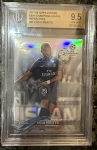 2017-18 Topps Chrome Refractors UEFA Champions League #41 Kylian Mbappe BGS 9.5 - Bild 1 von 1