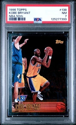 PSA 7 1996 TOPPS KOBE BRYANT NBA @ 50th foil paralelo #138 casi nuevo novato radiocontrol Foto 1 de 2
