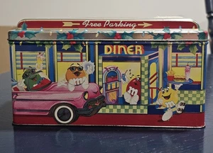 M&M's Brand Diner Christmas Village Series 1996 edición limitada lata de coleccionistas - Imagen 1 de 10