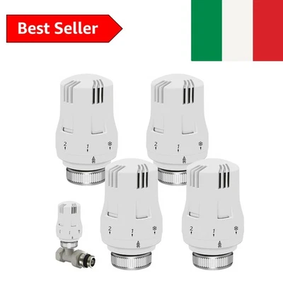 Testa Termostatica, 4 Pezzi Valvole Termostatiche per Termosifoni, M30 x 1.5 ... - Immagine 1 di 4