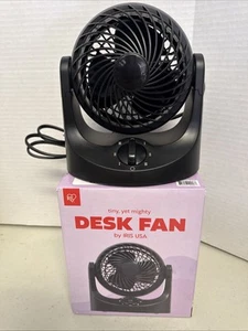 IRIS Tiny Mighty 3-Speed Oscillating Tilt Lightweight Portable Desk Fan New! - Picture 1 of 3