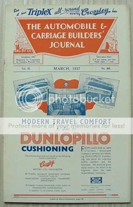 The AUTOMOBILE & CARRIAGE BUILDERS JOURNAL Magazine March 1937 Vol 78 No 466 - Picture 1 of 4