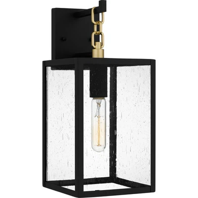 Anchorage 1-Light Matte Black Outdoor Wall Lantern - Image 1 of 4
