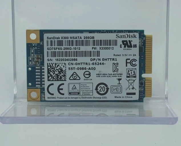 SanDisk X300 256GB mSATA SSD Solid State Drive SD7SF6S-256G-1012 0HTTR1 Tested - Image 1 of 1