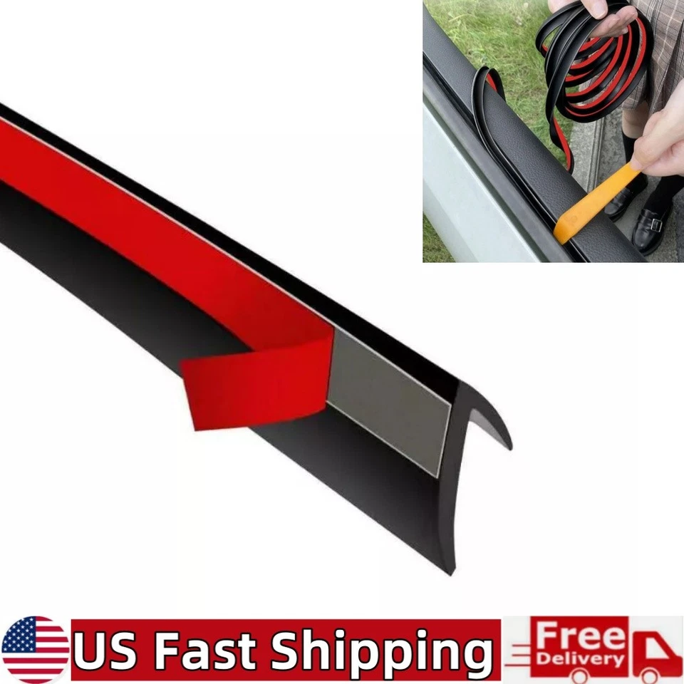 Rubber Car Door Side Window Trim Edge Moulding Weatherstrip Seal Strip Universal - Image 1 of 4