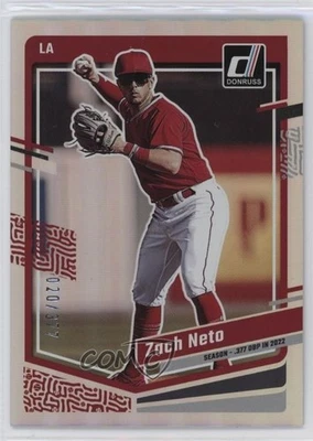 2023 Panini Donruss Season Stat Line /377 Zach Neto #103 Rookie RC - Image 1 of 2