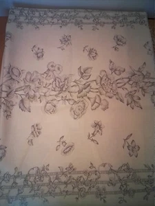 Liberty Silverdale White And Grey Floral Cotton Fabric Remnant 2m X 1.45m - Picture 1 of 7