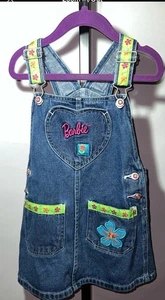 Vintage Mattel Barbie Denim Overall Kleid Gr. 5 Kleinkind - Bild 1 von 6