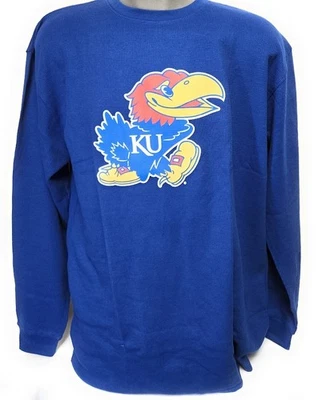 Mens NCAA Profile Varsity Kansas Jayhawks Long Sleeve Big & Tall Waffle Shirt - Image 1 of 3