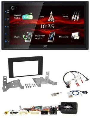 JVC USB Bluetooth Lenkrad DAB 2DIN Autoradio für Toyota Aygo ab 22 AB7 schwarz - Bild 1 von 4