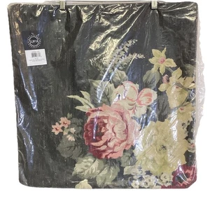 2 Surya Pillow Covers Matching Set FLORAL 22 x 22" Gray Pink - Picture 1 of 4