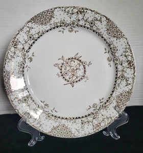 Plato de cena marrón maltés de Wedgwood 9,5" raro - Imagen 1 de 5