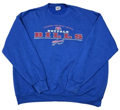 Vintage 2001 NFL Buffalo Bills Sweatshirt Jumper Mens Size 2XL Blue Lee Sport - Image 1 of 4